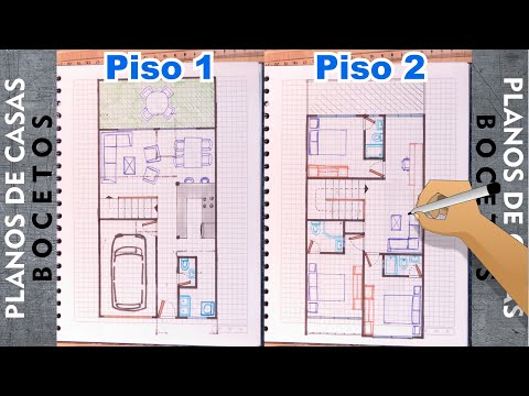 Planos arquitectónicos para casa de 2 pisos: Diseño y distribución