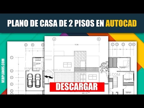 Descarga gratis planos arquitectónicos de casa de 2 plantas en PDF